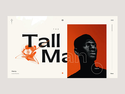 The Tall Man branding clean concept design flat homepage interface ui webdesign website