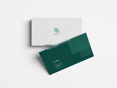 Virtual Studios, Branding Design branding business card design concept design flat graphic green idea identity logo logodesign mint print rebrand typography