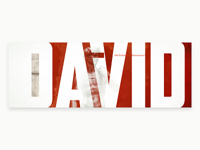 David art banner concept cover david art design flat graphic graphic design idea michelangelo minimal red sculpture typography vector