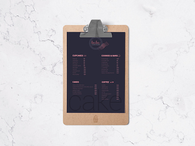 Lulu Cookie Studio Branding, Menu Design