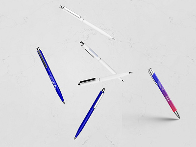 Mavera Rebrand Design - Pen blue branding concept design designstudio graphic idea identity logo logodesign minimal mockup mockups pen pencil print rebrand stationery typography