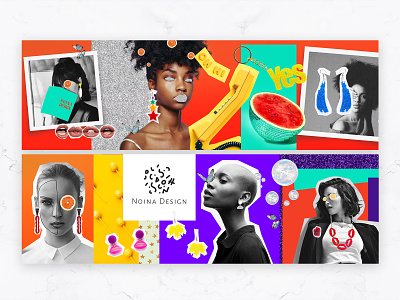 Noina - Web Banner Design accessories branding colorful design graphic graphic design minimal post rebrand socialmedia typography unique web banner