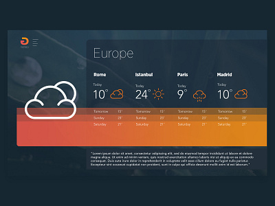 DG Meteo Web Page Design bold branding design flat forecast graphic icon identity letter logodesign rebrand weather web app web design