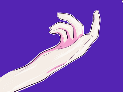Hand 1 anime anime art art direction artwork color colour creative creative logo design drawing fingers hand hand drawn illustration illustrations linework outline pink purple