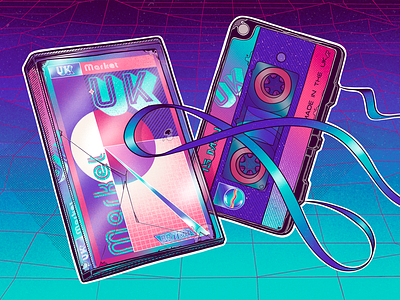 Is the UK holding you back? 80s artwork cassette tape creative design freetrade gradients illustration inspiration investing linework procreate retro uk uk market vintage