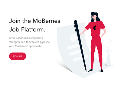 MoBerries branding design employee employer employment illustration illustrator job moberries vector