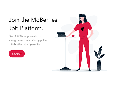 MoBerries branding design employee employers employment illustration illustrator job vector