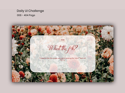 Daily UI Challenge 008 404 error 404page dailyui dailyui008 dailyuichallenge design ui design uxdesign