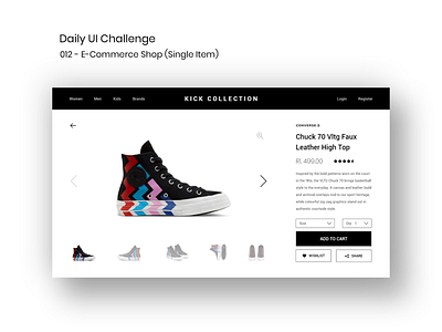 Daily UI Challenge 012 - E-Commerce Shop (Single Item) app design dailyui dailyui012 dailyuichallenge design e commerce shop online shop ui design uxdesign