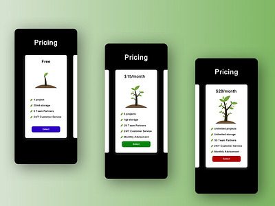 Daily UI Challenge #30 Pricing app dailyui dailyui030 design gradient pricing pricing plans typography ui