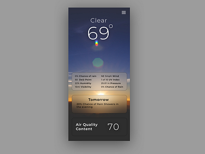 Daily UI Challenge #37 Weather