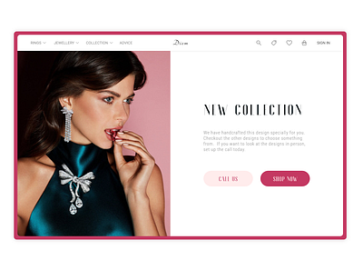 Website Design - Jewellery jewellery ui ui design ux design web design website concept website design