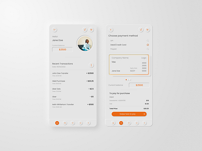 Expense Manager app expense neomorphism payment ui ui design ux ux design visual design