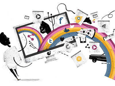 Connectivity - i2i Art Inc. - ©James Minchall communication conceptual connected editorial graphic i2i art illustration illustrator internet james minchall james minchall tech technology