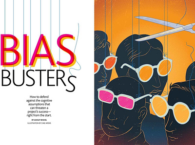 Bias Busters - i2i Art Inc. - ©Carl Wiens carl wiens colorful conceptual editorial equality graphic i2i art illustration illustrator pm network