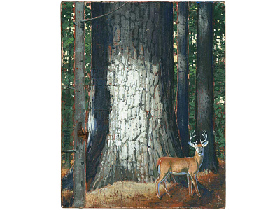 Majestic - i2i Art Inc. - ©Phil art artist deer editorial i2i art illustration majestic nature painting phil stag traditional vintage