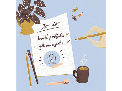 To Do List - i2i Art Inc. - ©Kelsey Davis agent artist editorial i2i art illustration kelsey davis lettering lettering artist list motivational to do
