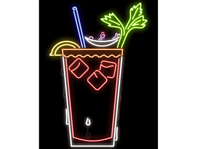 Bloody Mary - i2i Art Inc. - ©Weld Williams bloody bloody mary caesar drink electric food and drink i2i art ice neon neon lights relax summer tourism travel vacation weld williams