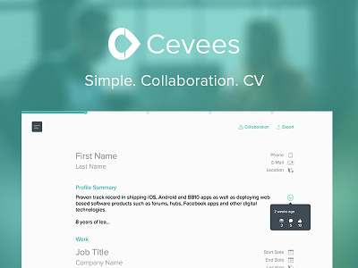 Cevees collaboration cv simple webapp