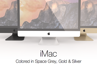 iMac colored apple gold imac mac silver space grey
