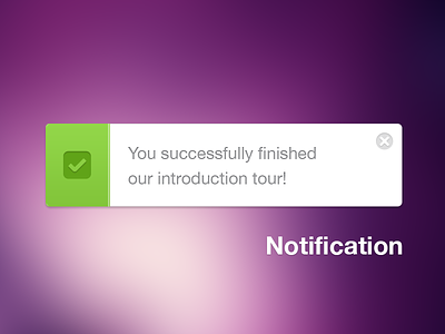 Notification green growl message notification success