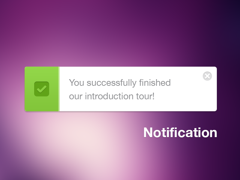 Notification by Danny Giebe on Dribbble