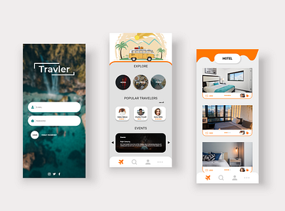 Travel app design design ux