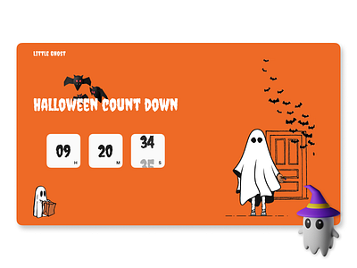 Countdown Timer- Daily UI 014 014 contdown dailyui dailyui014 design graphic design halloween illustration orange pumpkin timer ui ux vector