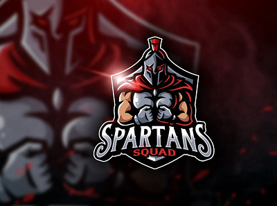 spartans squad art branding design flat illustration logo mascot design spartan logo vector