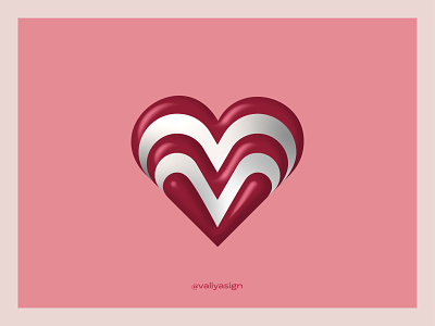 Hearts Illustration 3d art design digital art hearts illustration logo photoshop valentins day