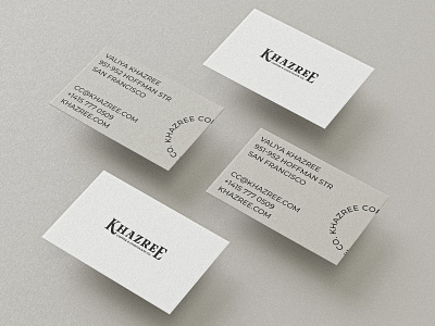 Khazree | Business Card design business card graphic design logo photoshop