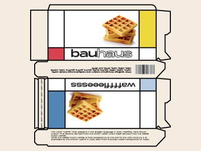 Bauhaus waffle bauhaus branding experimental packaging waffle