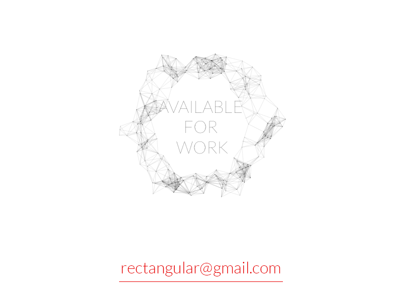 Available for Work! canvas circles designer email freelance freelancer interactive javascript js lines processing site