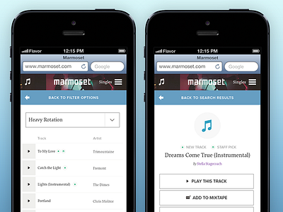 Marmoset icon minimal mobile music search track web
