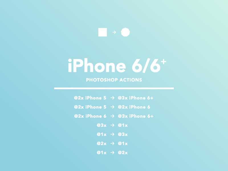 Photoshop Actions for iOS photoshop action photoshop ios iphone iphone 6 iphone 6 plus design workflow actions download