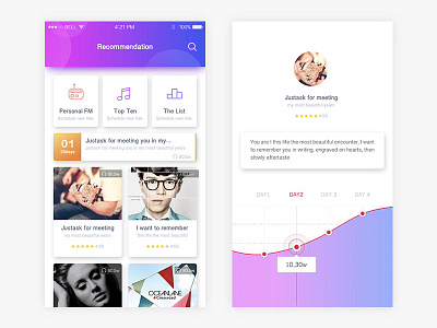 Music app ui