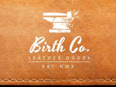 Birth Co Leather Goods brand branding idendity leather logo