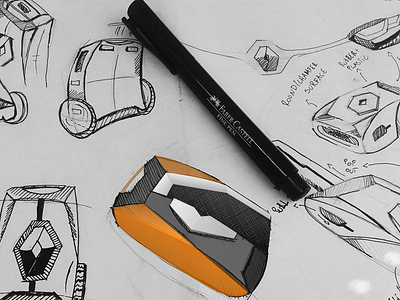 Renault Product Sketches car industrial product renault sketch