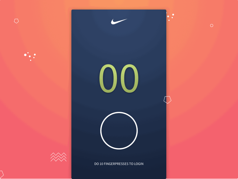 Daily UI Challenge #001 - Nike Login App app crossfire exercise nike sports