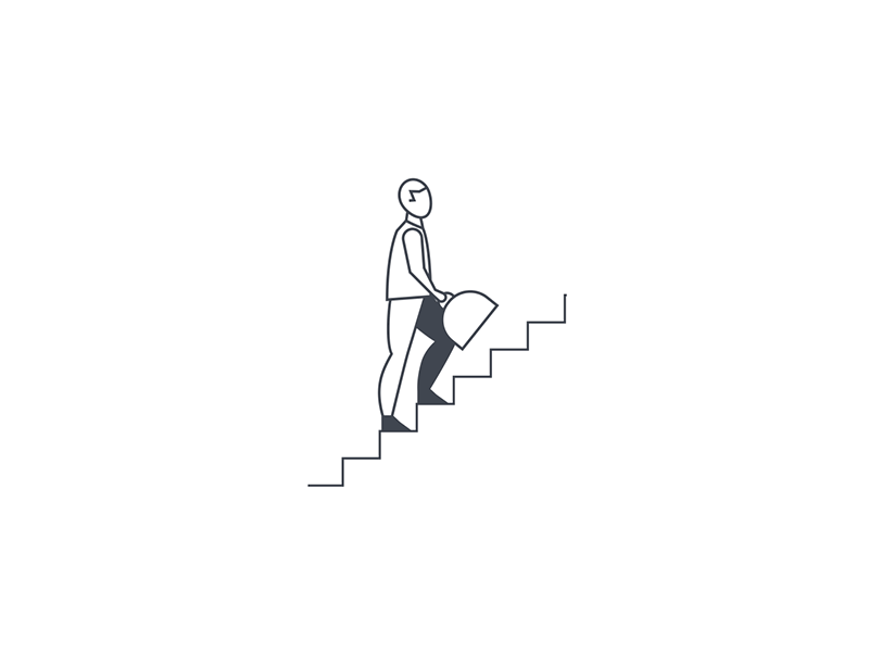 Wellbeing animation brand identity flat guy illustration illustrator lines minimal vector walkcycle web wellbeing