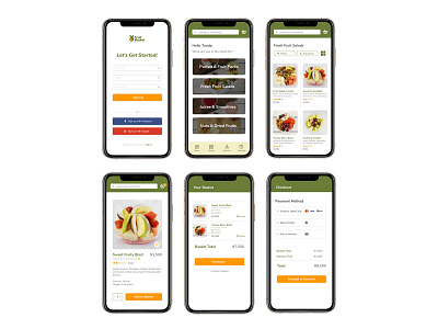 Food mobile app design mobile app