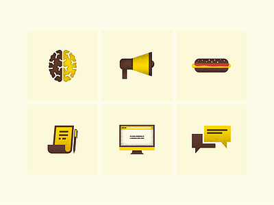 Icons - 02 brain chat document flat icon illustration illustrator monitor