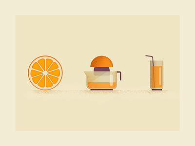 Orange juice flat grain icon illustration illustrator juice orange style