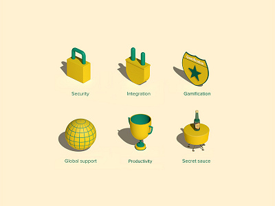 3D Icons set1 3d cinema 4d cup game globe graphic design icon design icons integration lock productivity security