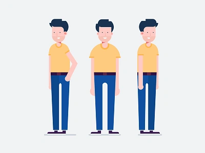 Character - Proportion business character economy flat illustration krishna kumar man share website