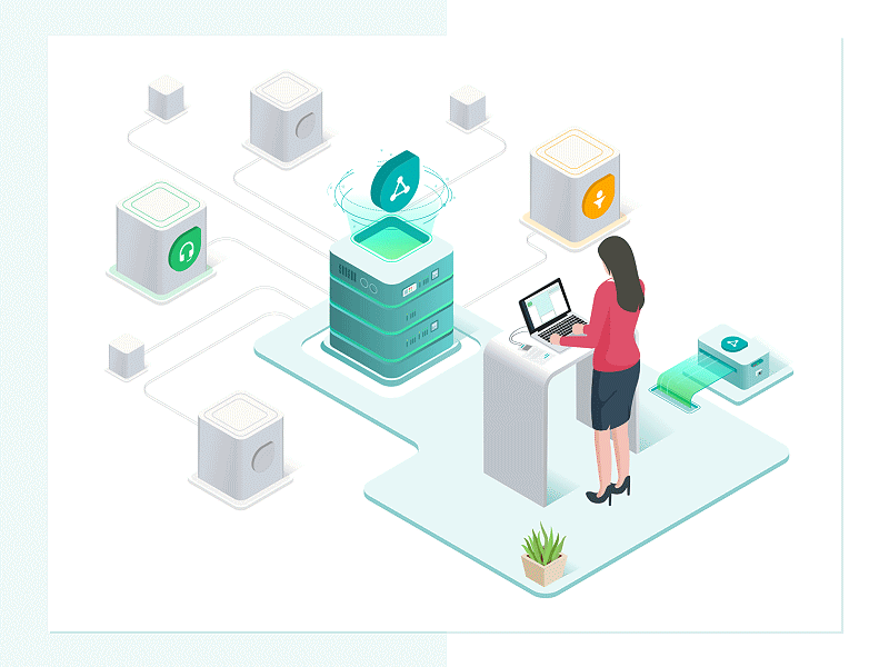 Enjoy A Truly Integrated Experience animation bodymovin character chennai freshworks india isometric illustration jason krishna kumar loop svg animation ui ux website animation