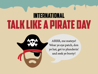 International Talk Like A Pirate Day pirate
