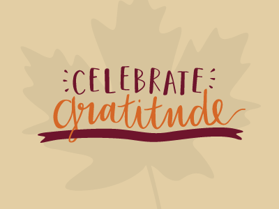 Celebrate gratitude