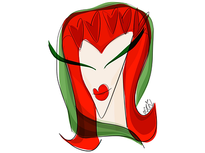 Lady Ivy art character design heart illustration red