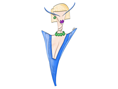 She is Madeline an Alien Woman art design digital fashion illustration sketch